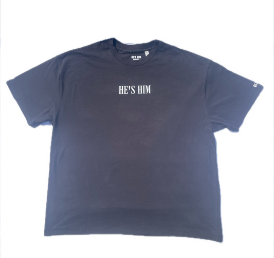 Oversized “Jesus Is Him” T-Shirt (Black)