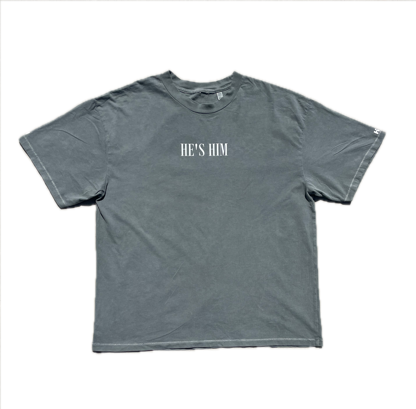 Oversized “Jesus Is Him” T-Shirt (Grey)