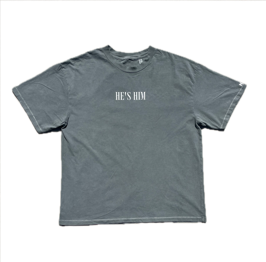 Oversized “Jesus Is Him” T-Shirt (Grey)