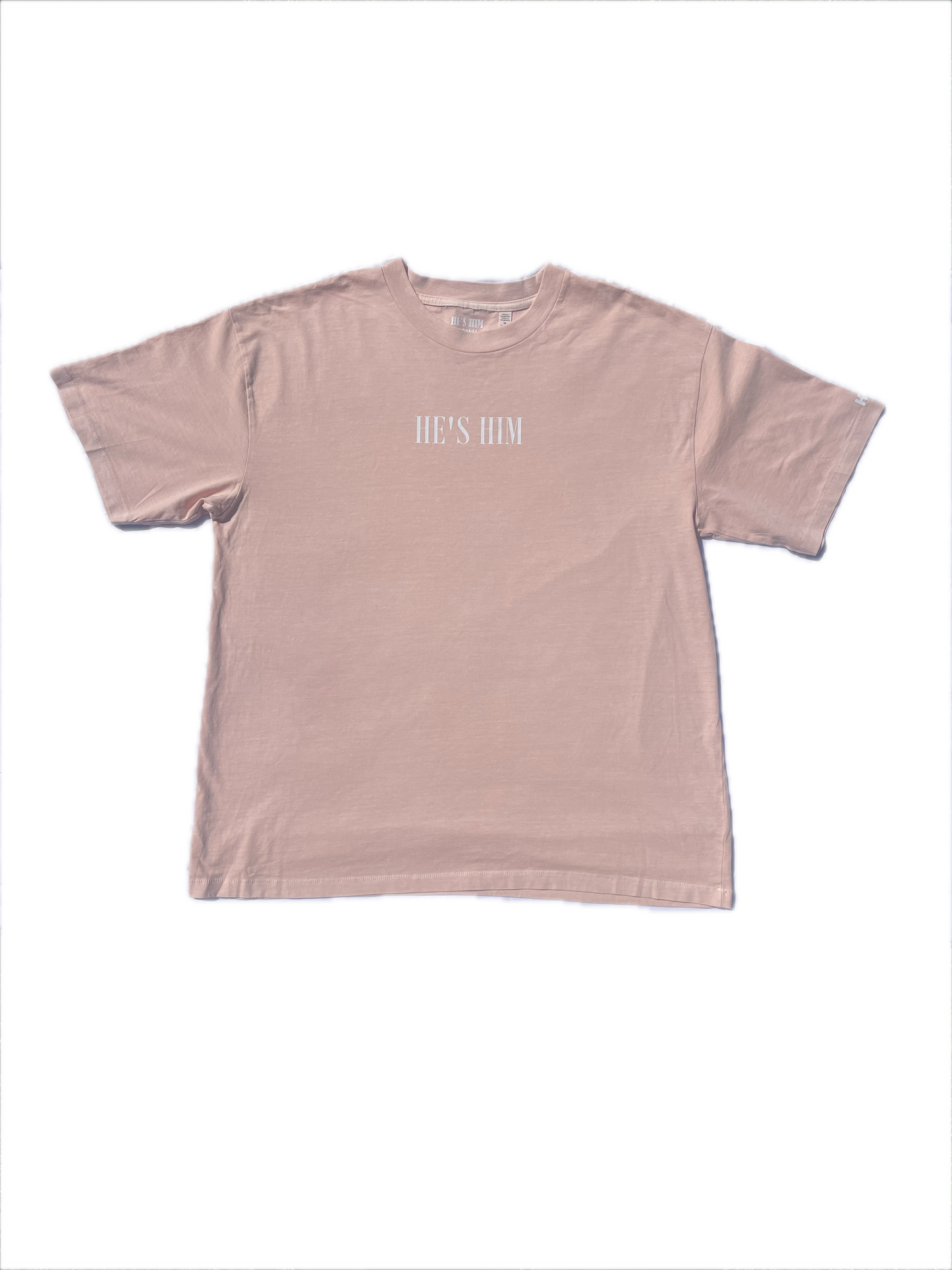 Oversized “Jesus Is Him” T-Shirt (Pink)