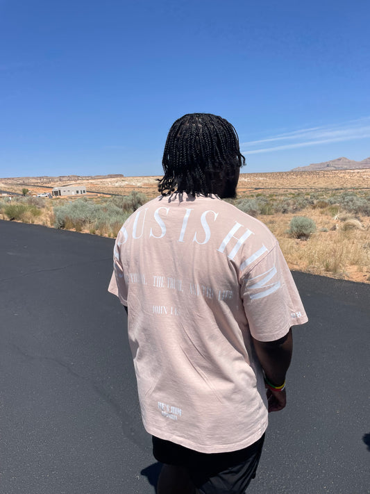Oversized “Jesus Is Him” T-Shirt (Pink)