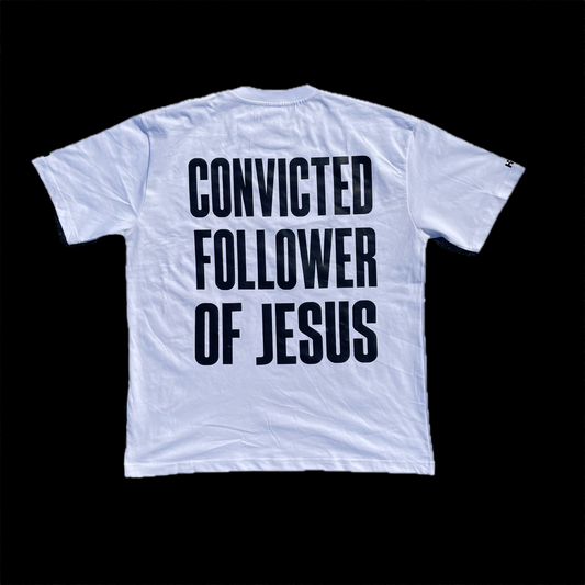 Boxy “Convicted Follower Of Jesus” T-Shirt (White)