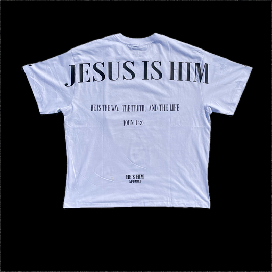 Oversized “Jesus Is Him” T-Shirt (White)